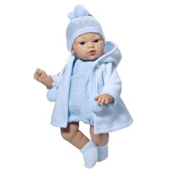 Кукла бебе, Коке със синьо гащеризонче и плато, 36 см, Asi dolls 401621 Кукла бебе, Коке със синьо гащеризонче и плато, 36 см, Asi dolls 401621