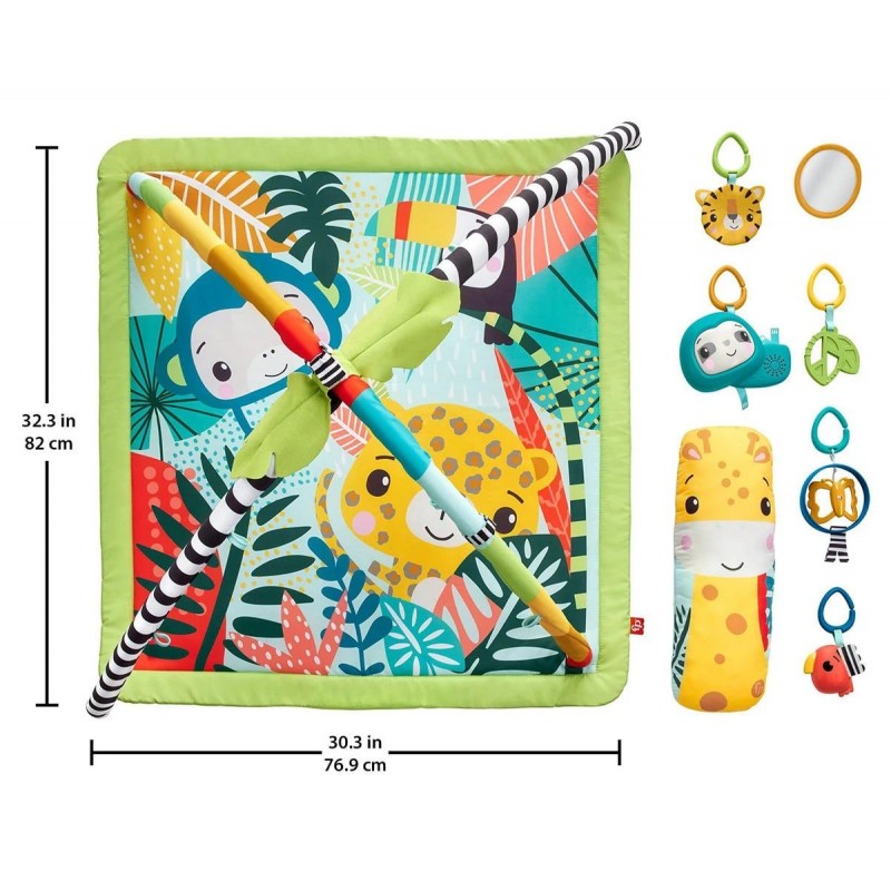 Активна гимнастика Fisher Price, дъждовна гора 3в1 172373 Активна гимнастика Fisher Price, дъждовна гора 3в1 172373