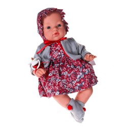 Кукла бебе, Коке с рокля и шапка на цветя, 36 см, Asi dolls 0403550 Кукла бебе, Коке с рокля и шапка на цветя, 36 см, Asi dolls 0403550