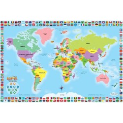 ZANZOON Интерактивна карта на света Околосветско пътешествие - български/английски 3124115