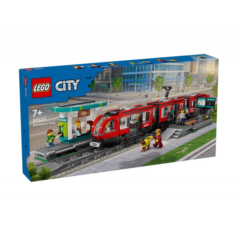LEGO® City 60423 - Трамвай и гара в центъра на града LEGO® City 60423 - Трамвай и гара в центъра на града