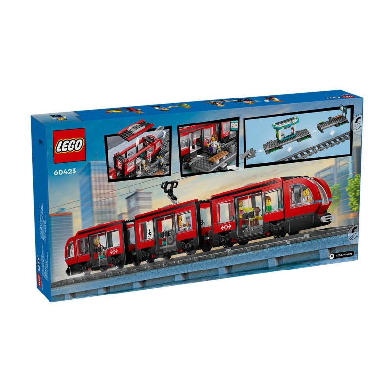 LEGO® City 60423 - Трамвай и гара в центъра на града LEGO® City 60423 - Трамвай и гара в центъра на града