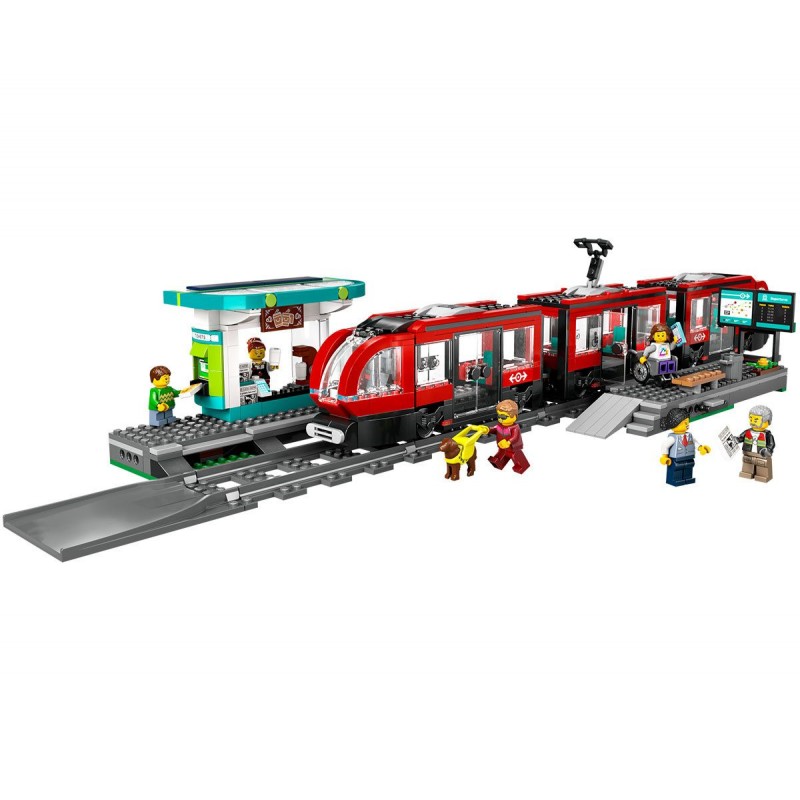 LEGO® City 60423 - Трамвай и гара в центъра на града LEGO® City 60423 - Трамвай и гара в центъра на града