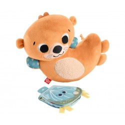 Плюшена сензорна играчка видра за игра по корем 2 в 1 Fisher Price 1723004 Плюшена сензорна играчка видра за игра по корем 2 в 1 Fisher Price 1723004