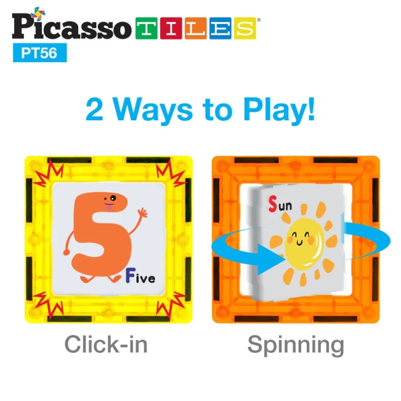 Picasso Магнитен Конструктор Learn and Play 56 части PT56