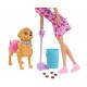 Кукла Barbie - Комплект Барби с кученце на сутрешна разходка 1710497 Кукла Barbie - Комплект Барби с кученце на сутрешна разходка 1710497