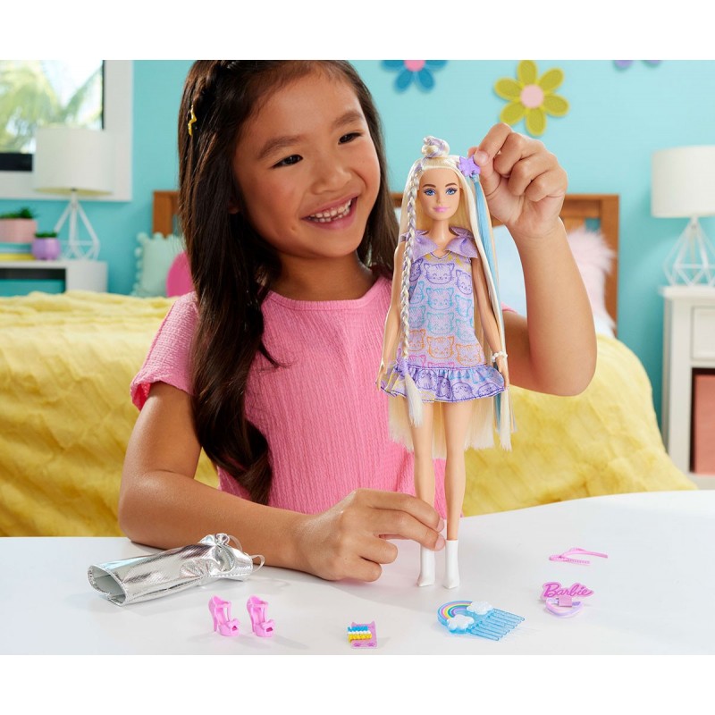 Кукла Barbie - Забавна и елегантна кукла с дълга руса коса, аксесоари и 2 тоалета 172511 Кукла Barbie - Забавна и елегантна кукла с дълга руса коса, аксесоари и 2 тоалета 172511