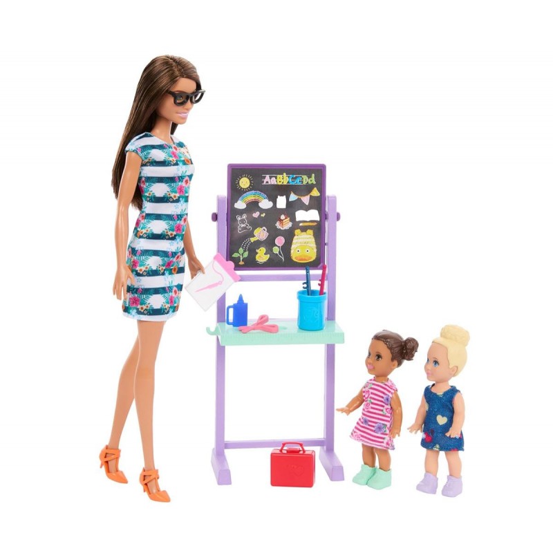 Кукла Barbie - Комплект Обичам училището, кукла Барби с 2 малки кукли и 20 аксесоара 172514 Кукла Barbie - Комплект Обичам училището, кукла Барби с 2 малки кукли и 20 аксесоара 172514