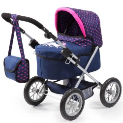 BAYER Количка за кукли TRENDY с чанта - синя 13054AA